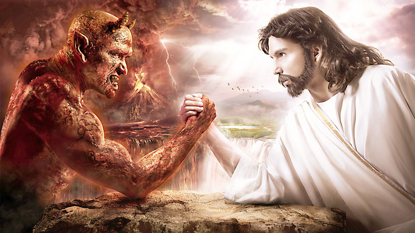 Jesus Battling With the Devil